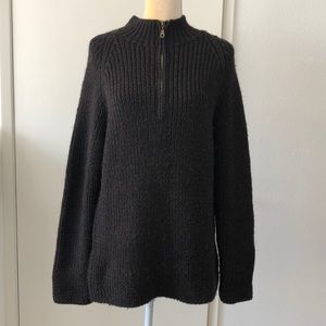 Chunky Brown Zip Pullover
